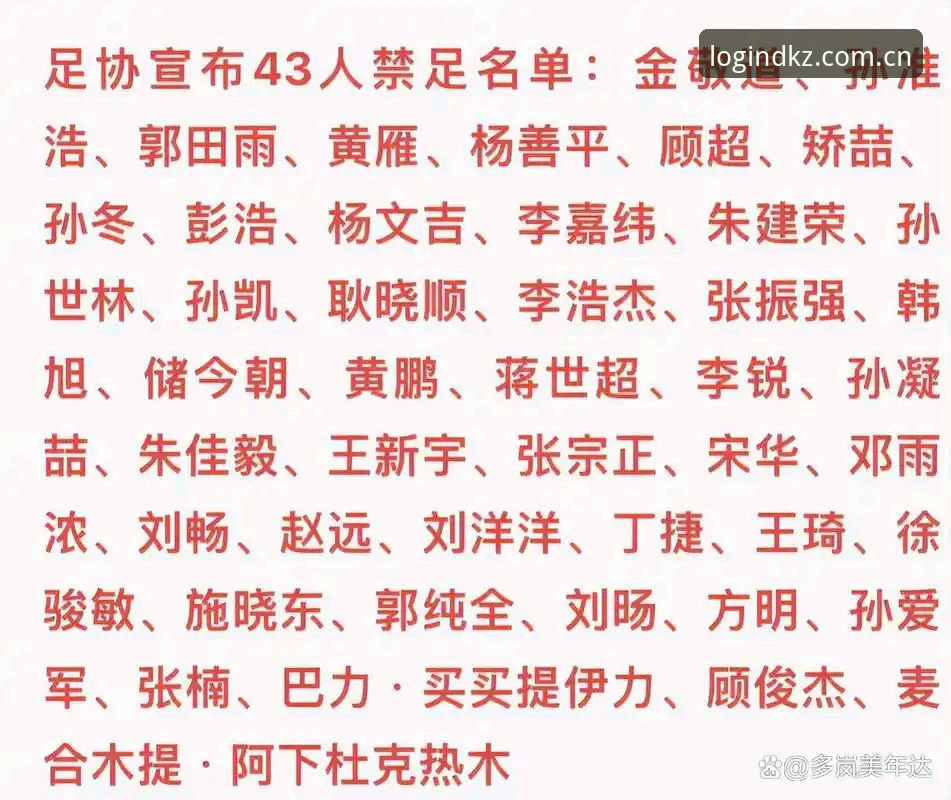 足协重拳出击！第三批禁足名单曝光，登录开全站流畅体验iOS版掌握赛事内幕